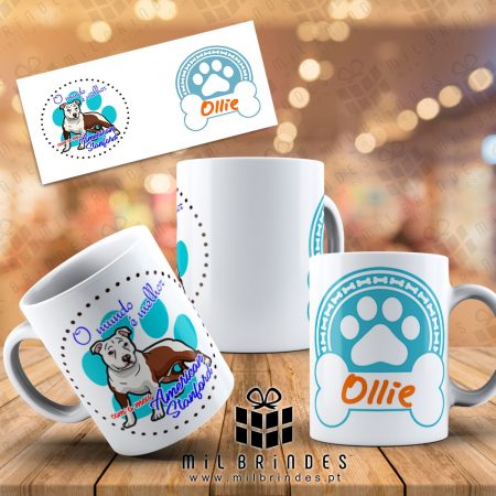 Caneca Raças de Cães com nome - American Stafford