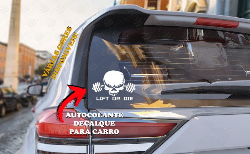 Autocolante Decalque - Caveira Lift or Die